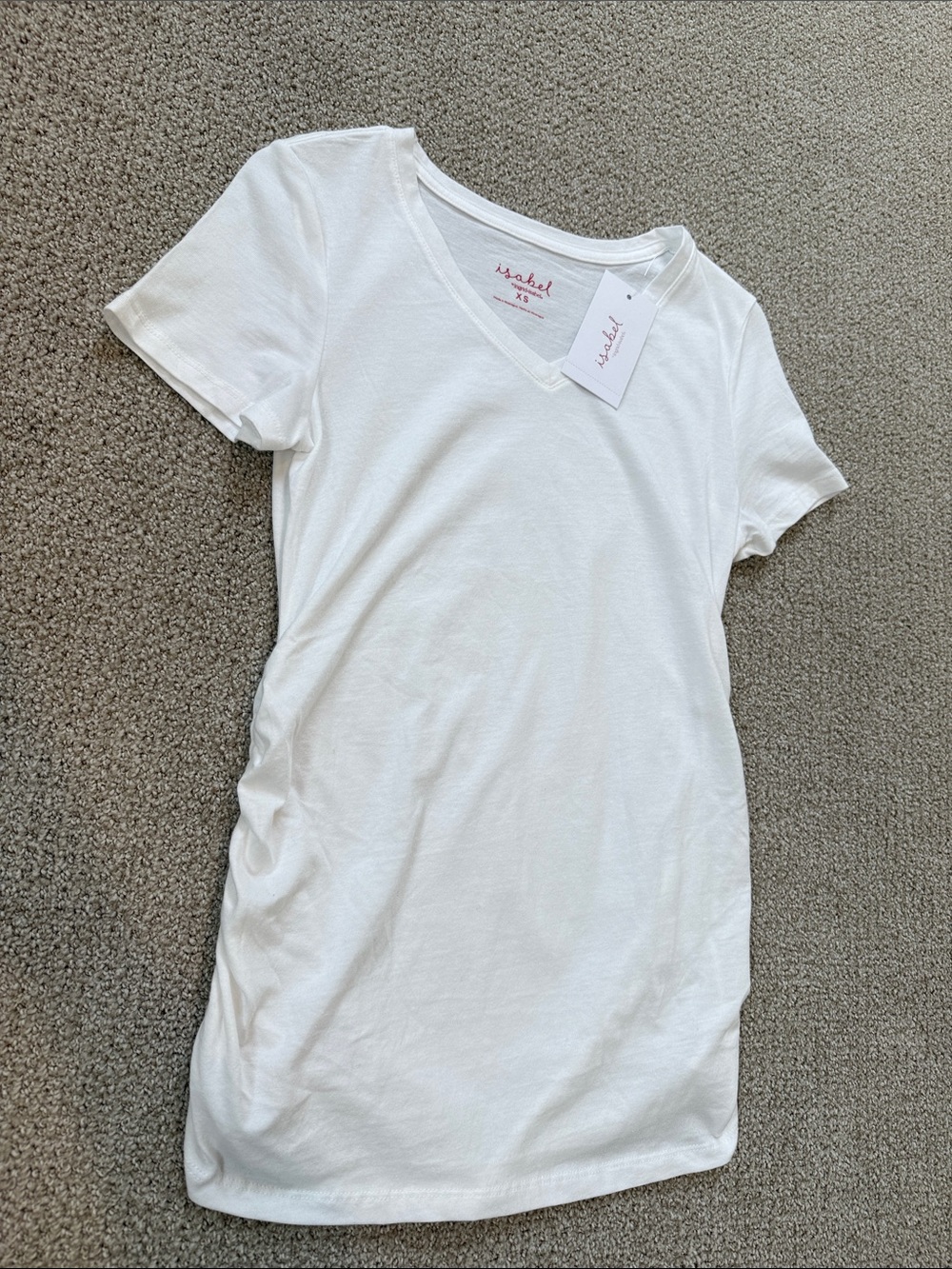 Rachel White V-Neck Short Sleeve Tee